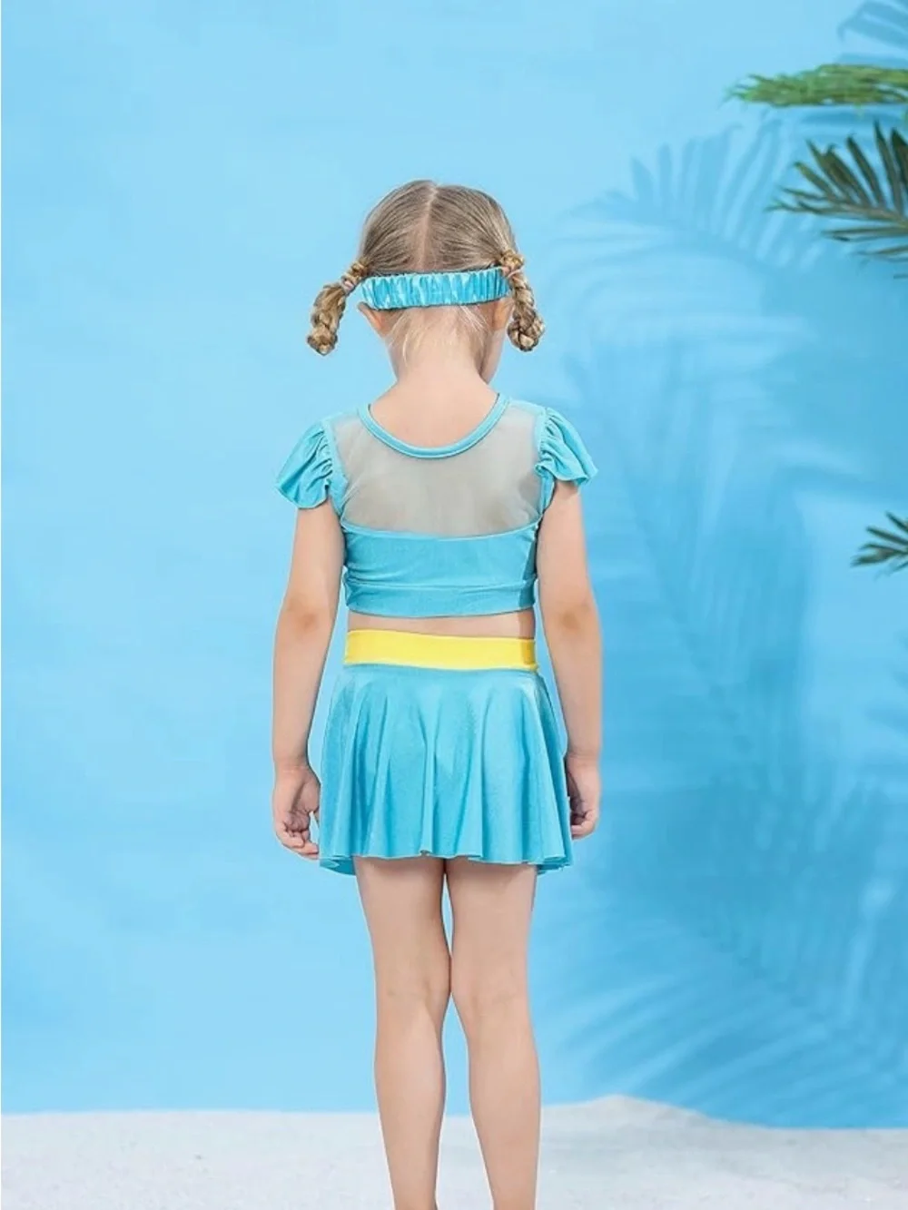 Princess Jasmine Swimsuit Kids, Size 2T-3T (110), 3 pc. New,Ruffles Fancy Swimwe